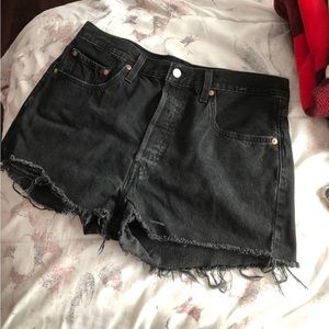Levi’s 501 black jean shorts